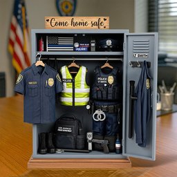 Christmas Police Locker Acrylic Plaque – Personalized Gifts For Officers - Photo 3