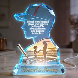 Proud Baseball Mom Light Box Personalized Gifts For Mom - Photo 3