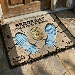 Proud To Serve Police Doormat - Personalized Gift For Police - Photo 2