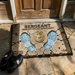 Proud To Serve Police Doormat - Personalized Gift For Police - Photo 3