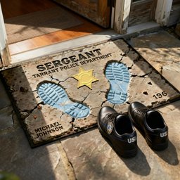 Proud To Serve Police Doormat - Personalized Gift For Police - Photo 4