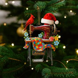 Sewing Machine Personalized Heaven Gifts For Seamstress Christmas Ornament - Photo 2