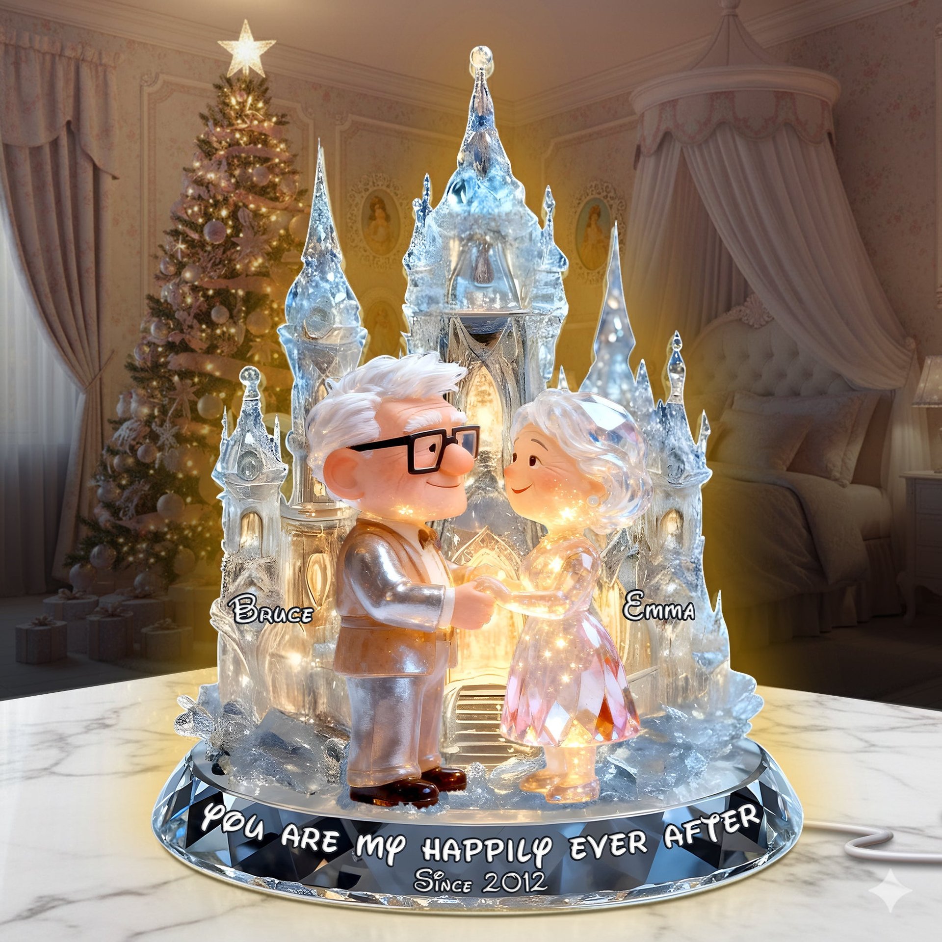 Shimmering Fairytales Couple Acrylic Light Box, Personalized Gifts For Couple - Photo 1