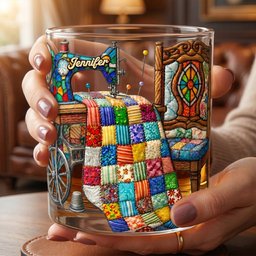 The Quilter's Sanctuary Drinking Glass - Personalized Gifts For Sewing Lovers - Photo 2