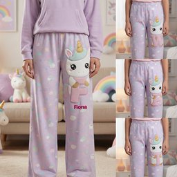 Unicorn Alphabet Pajama Pants - Personalized Gifts - Photo 2