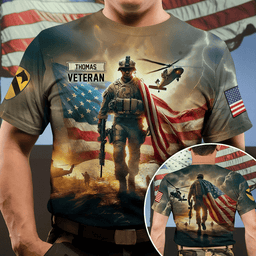 Veteran 3D Shirt - Personalized Gifts For Veteran - Photo 3