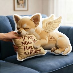 Dog Memorial Custom Shaped Pillow - Custom Photo Gifts For Dog Lover - Photo 2