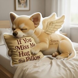 Dog Memorial Custom Shaped Pillow - Custom Photo Gifts For Dog Lover - Photo 3