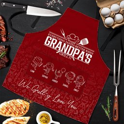 Everything Tastes Better When Grandpa's Grill It - Personalized Apron - Photo 3