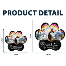 The Moment Your Heart Stopped Mine Changed Forever - Personalized Acrylic Plaque – view 5