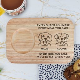 We'll Be Watching You - Custom Engraved Wooden Tea & Biscuit Board