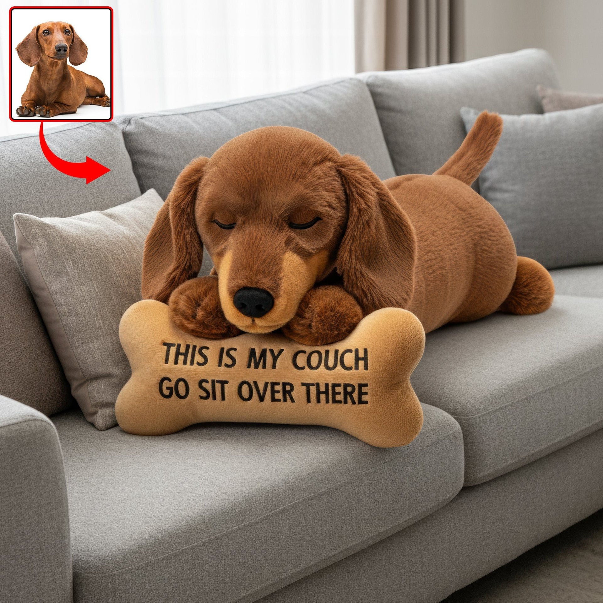 Dog Custom Shaped Pillow - Custom Photo Gifts For Dog Lover