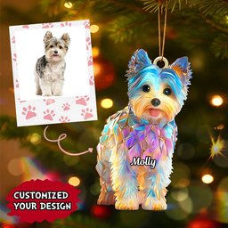 Personalized Gifts For Christmas Custom Photo Dog Lovers Acrylic Ornament – view 2