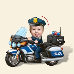 Police Shaking Head Standee - Custom Photo Gifts For Dad Cute Gifts – view 5