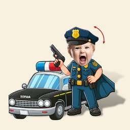 Police Shaking Head Standee - Custom Photo Gifts For Dad Cute Gifts – view 7