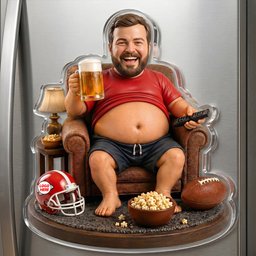 Beer And Sport Anti-collision Acrylic Fridge Magnet - Custom Photo Gifts For Sport Lovers – view 2