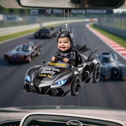 Drive Safe Daddy Car Ornament - Custom Photo Gifts For Dads – view 4