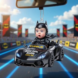 Drive Safe Daddy Car Ornament - Custom Photo Gifts For Dads – view 2
