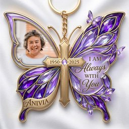 Custom Photo Loving Memory Butterfly Keychain - Personalized Gifts For Loved Ones – view 4