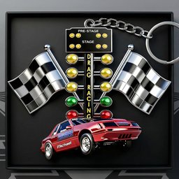 Drag Racing Acrylic Keychain - Personalized Custom Photo Gift For Racing Lovers – view 2