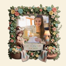 Sewing Girl Custom Photo Fridge Magnet - Personalized Gifts For Sewing Lovers – view 3