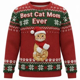 Best Cat Mom Custom Photo Gifts For Cat Lovers Ugly Sweater – view 3