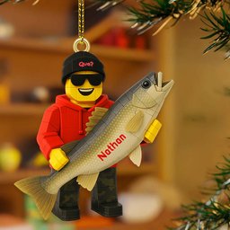 Personalized Gifts For Fishing Lovers, Fishing Custom Photo Acrylic Ornament – view 2
