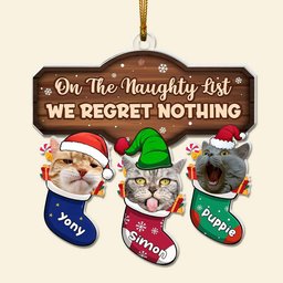 Custom Photo Gifts For Cat Lovers Christmas Acrylic Ornament – view 4