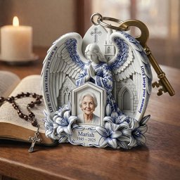 Angel Memorial Keychain - Custom Photo Gifts For Heaven – view 5