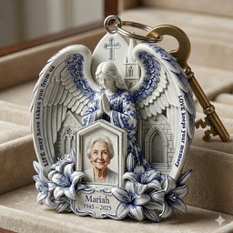 Angel Memorial Keychain - Custom Photo Gifts For Heaven – view 4