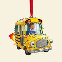 Adventure Bus Custom Photo Ornament - Personalized Christmas Gifts For Teachers – view 5