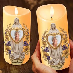 Memorial Remembrance LED Candle - Custom Photo Gifts For Heaven – view 2