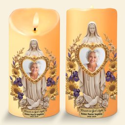 Memorial Remembrance LED Candle - Custom Photo Gifts For Heaven – view 4