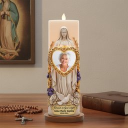Memorial Remembrance LED Candle - Custom Photo Gifts For Heaven – view 3