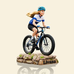 Teenager Riding Bicycle Plaque - Custom Photo Gifts For Bicycle Lovers – view 5