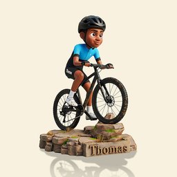 Teenager Riding Bicycle Plaque - Custom Photo Gifts For Bicycle Lovers – view 4
