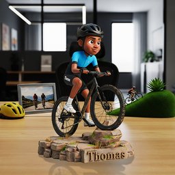 Teenager Riding Bicycle Plaque - Custom Photo Gifts For Bicycle Lovers – view 2