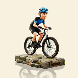 Teenager Riding Bicycle Plaque - Custom Photo Gifts For Bicycle Lovers – view 6