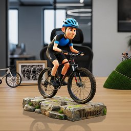 Teenager Riding Bicycle Plaque - Custom Photo Gifts For Bicycle Lovers – view 3