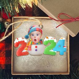 Custom Photo Gifts For Kids Christmas Ornament 01katn011124 Baby First Christmas – view 4