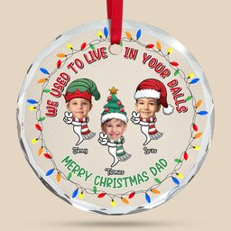 Custom Photo Gifts For Dad Christmas Ornament – view 5