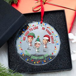 Custom Photo Gifts For Dad Christmas Ornament – view 2
