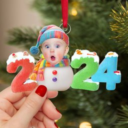 Custom Photo Gifts For Kids Christmas Ornament 01katn011124 Baby First Christmas – view 3