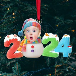 Custom Photo Gifts For Kids Christmas Ornament 01katn011124 Baby First Christmas – view 2