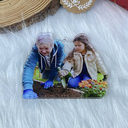 Custom Photo Gifts for Gardening Grandma Ornament – view 2
