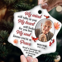 Custom Photo Gifts For Heaven Christmas Ornament – view 2