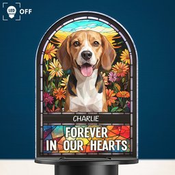 Loss Of Pet Forever In Our Hearts - Personalized Solar Light – view 5