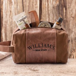Man Stuff - Groomsmen Gifts, Gifts For Men, Husband, Dad, Papa, Son - Personalized Toiletry Bag