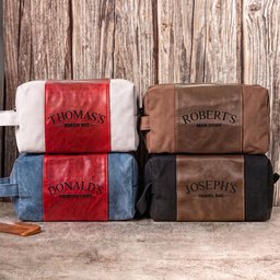 Man Stuff - Groomsmen Gifts, Gifts For Men, Husband, Dad, Papa, Son - Personalized Toiletry Bag – view 2