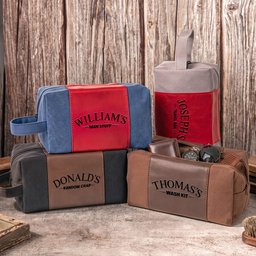Man Stuff - Groomsmen Gifts, Gifts For Men, Husband, Dad, Papa, Son - Personalized Toiletry Bag – view 3